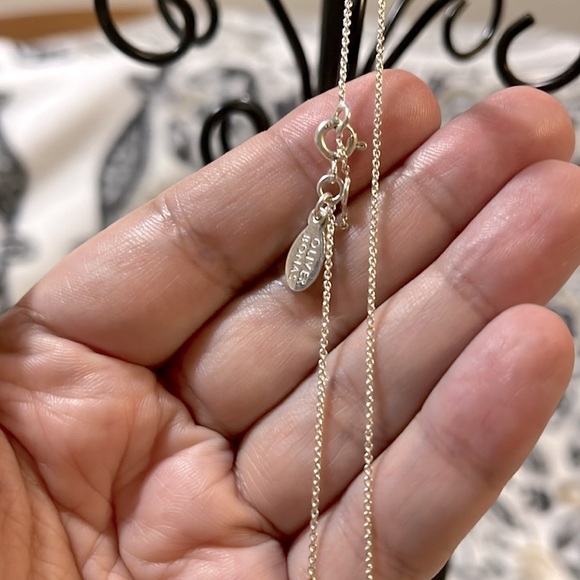 Oliver Bonas Sterl. Silv.925 Chain Necklace Circles Waterfall Pendant - Picture 5 of 8